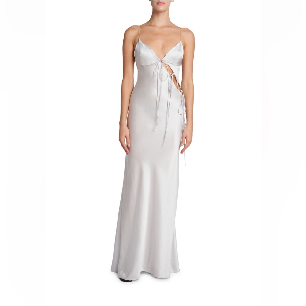 Christopher Esber Slope Tie Silk Dress